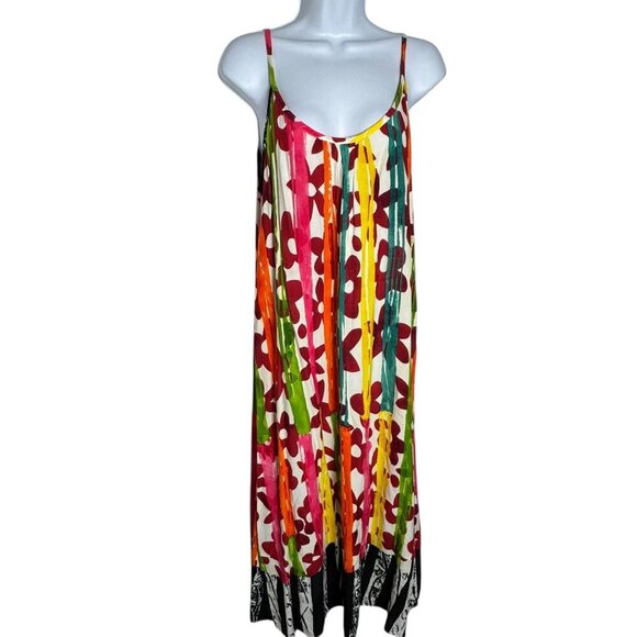 Jams World Ariana Midi sundress Dress size Small Valerian Print USA Made W3104 - Picture 1 of 9